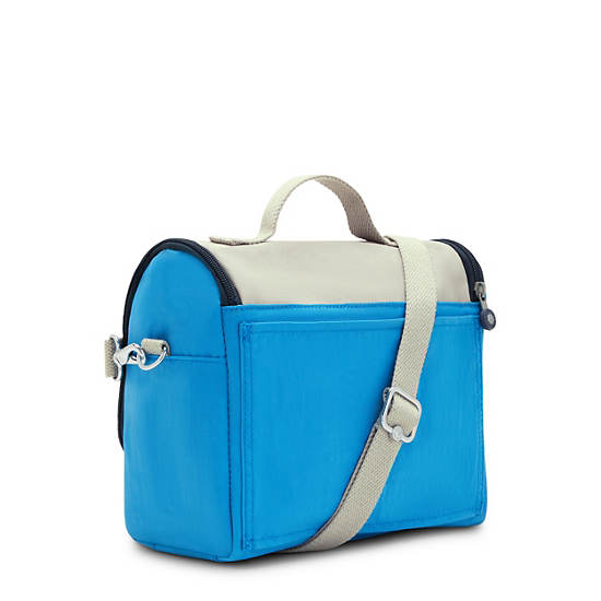 Kipling New Kichirou Lunch Bag Bags Lake Blue Block | CA 2148IL